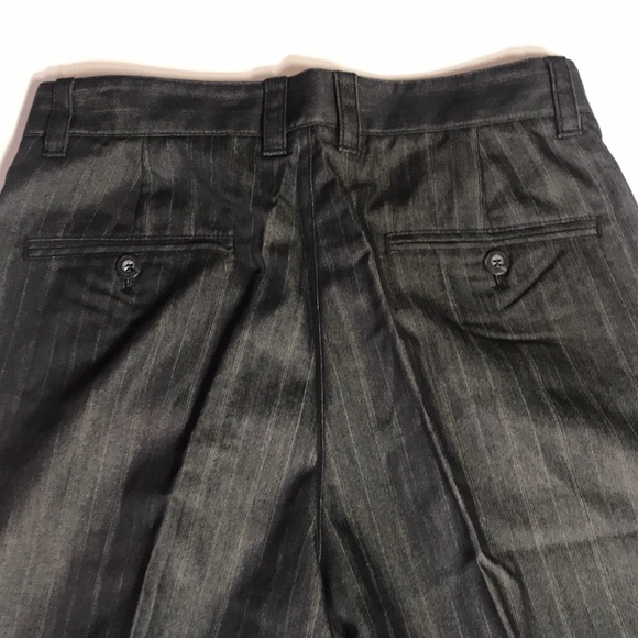 Black Pinstripe Pants size 29 Outseam 42 - Picture 7 of 8